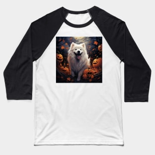 Samoyed Halloween Baseball T-Shirt